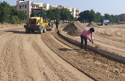 Base Course - 1st layer - GSB on the surface