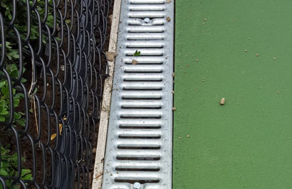 Drainage and edge restraint details