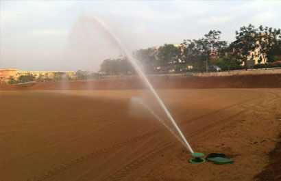 Irrigation main, valves and headworks