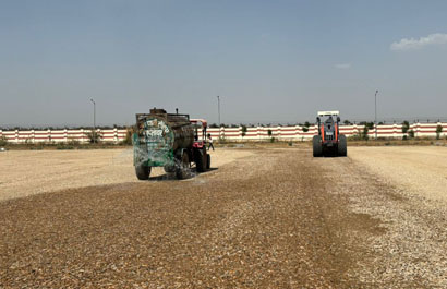 Base course installation - WMM